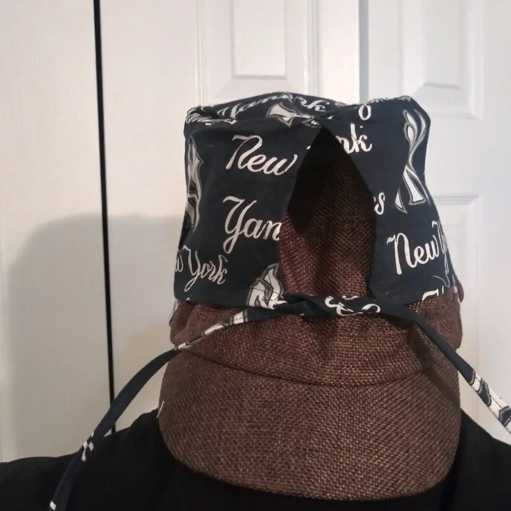 2295 Jeaniemade Short Size Surgery Cap/Do-Rag With Ties in The Back - Picture 3 of 3